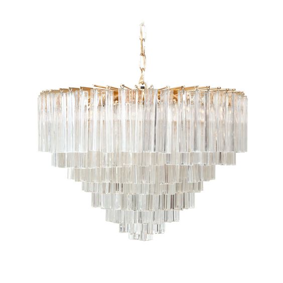 Люстра Chandelier Odeon Глянцевое золото Прозрачное Стекло Люстра Chandelier Odeon Глянцевое золото Прозрачное Стекло в Костроме | Loft Concept