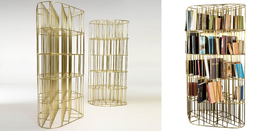 Стеллаж CECCOTTI Bibliotheque Golden Сage - фото №2