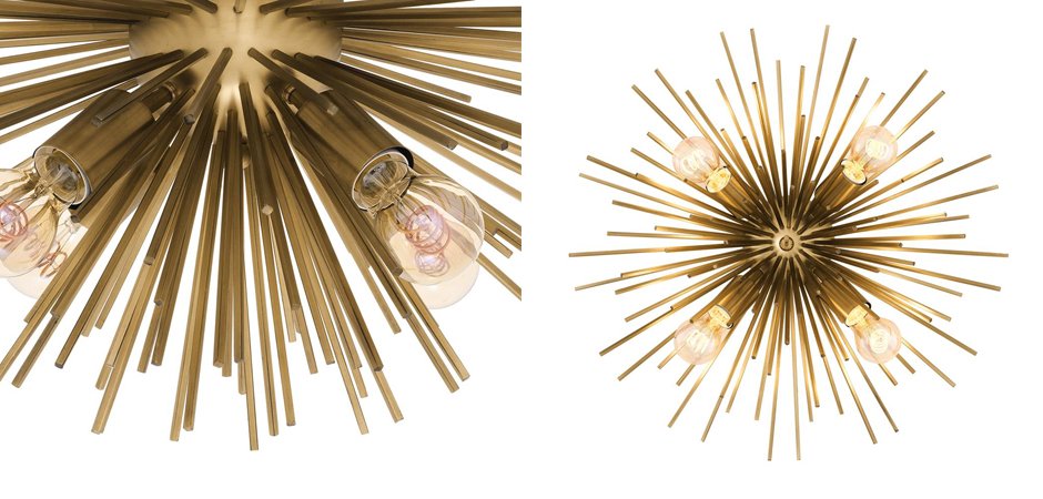 Потолочный светильник Ceiling Lamp Boivin Brass Потолочный светильник Ceiling Lamp Boivin Brass - Loft-Concept в Костроме