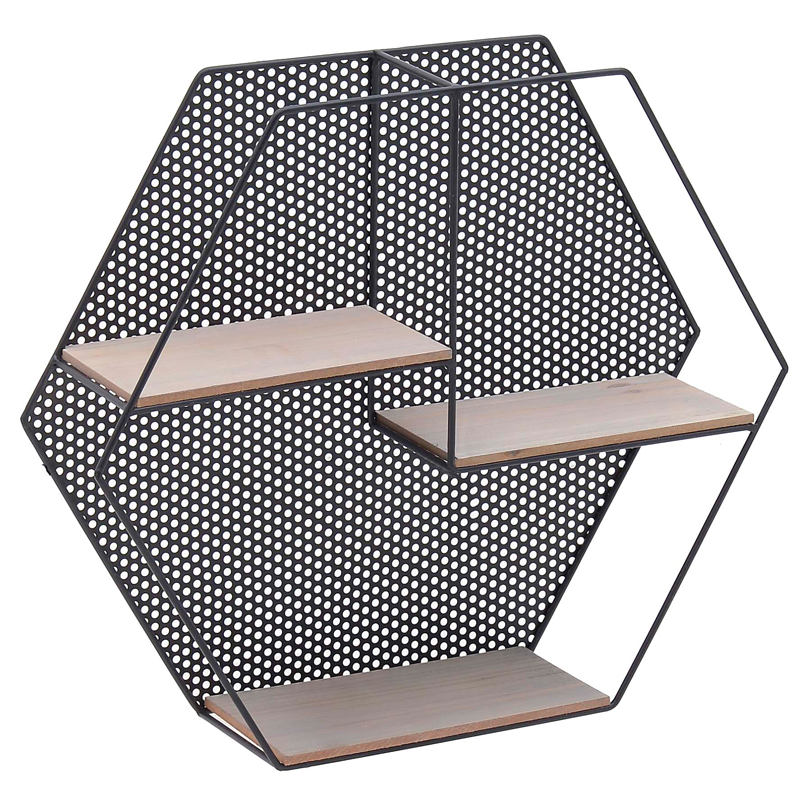 Полка Perforation Loft Shelf Бежево-серый Черный Полка Perforation Loft Shelf Бежево-серый Черный в Костроме | Loft Concept