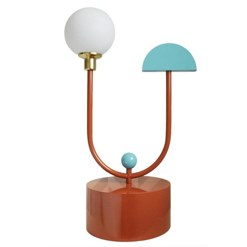 Дизайнерская Настольная Лампа Space Table Lamp by Dovain Studio Белый Коричневый Бирюзовый Дизайнерская Настольная Лампа Space Table Lamp by Dovain Studio Белый Коричневый Бирюзовый в Костроме | Loft Concept