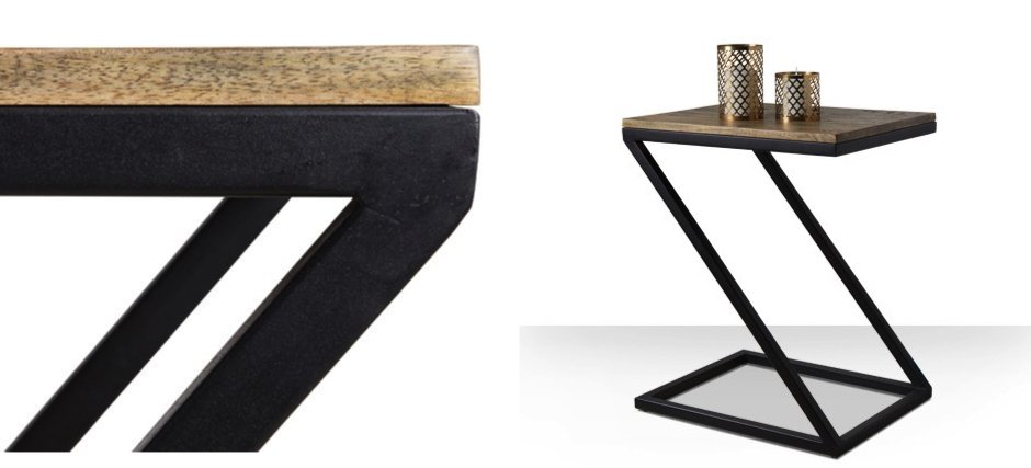 Приставной стол Industrial Rust Z Table Приставной стол Industrial Rust Z Table - Loft-Concept в Костроме