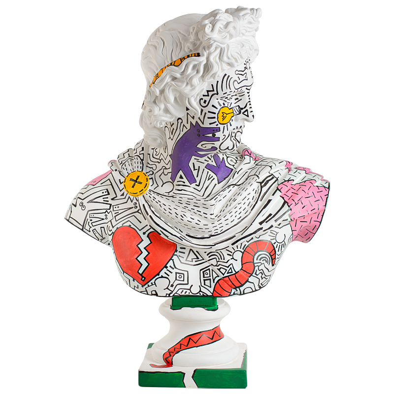 Статуэтка Apollo Heart Bust Белый Мульти Статуэтка Apollo Heart Bust Белый Мульти в Костроме | Loft Concept