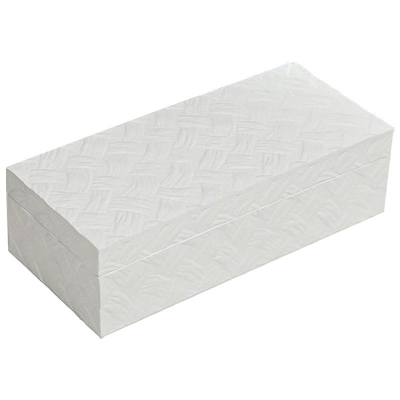 Шкатулка Weawing Wood White Box Белый Шкатулка Weawing Wood White Box Белый в Костроме | Loft Concept