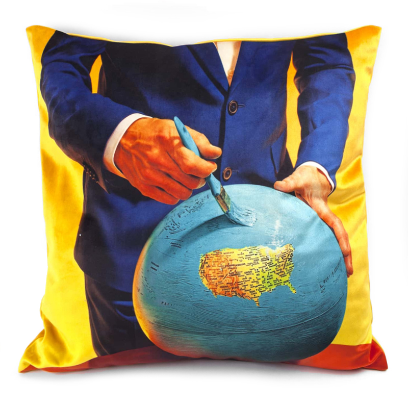 Подушка Seletti Cushion Globe Design Toiletpaper Мульти Подушка Seletti Cushion Globe Design Toiletpaper Мульти в Костроме | Loft Concept