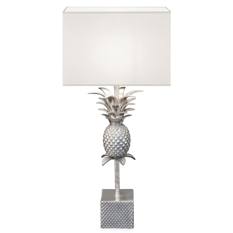 Настольная лампа LAMPTABLE PINEAPPLE STRAIGHT white Белый Серебряный Настольная лампа LAMPTABLE PINEAPPLE STRAIGHT white Белый Серебряный в Костроме | Loft Concept