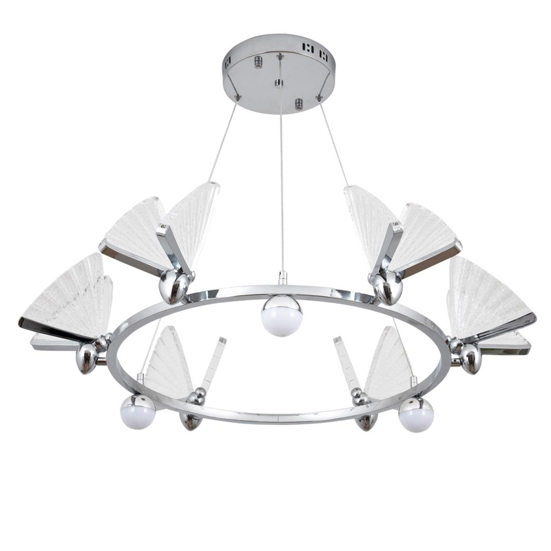 Люстра Butterfly Enlarged на три лампы Хром Люстра Butterfly Enlarged на три лампы Хром в Костроме | Loft Concept