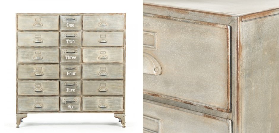 Комод металлический в стиле лофт Oscar Drawer Cabinet Комод металлический в стиле лофт Oscar Drawer Cabinet - Loft-Concept в Костроме