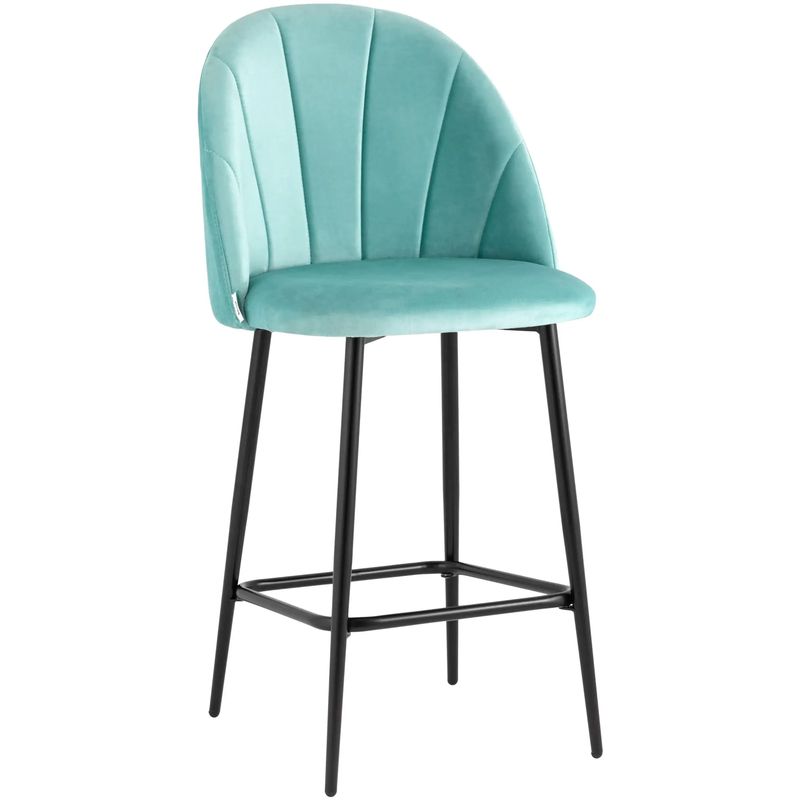 Барный Стул Balsari S Chair Цвет Тиффани Голубой Черный Барный Стул Balsari S Chair Цвет Тиффани Голубой Черный в Костроме | Loft Concept