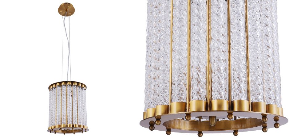 Люстра Glass Spirals Cylinder Люстра Glass Spirals Cylinder - Loft-Concept в Костроме