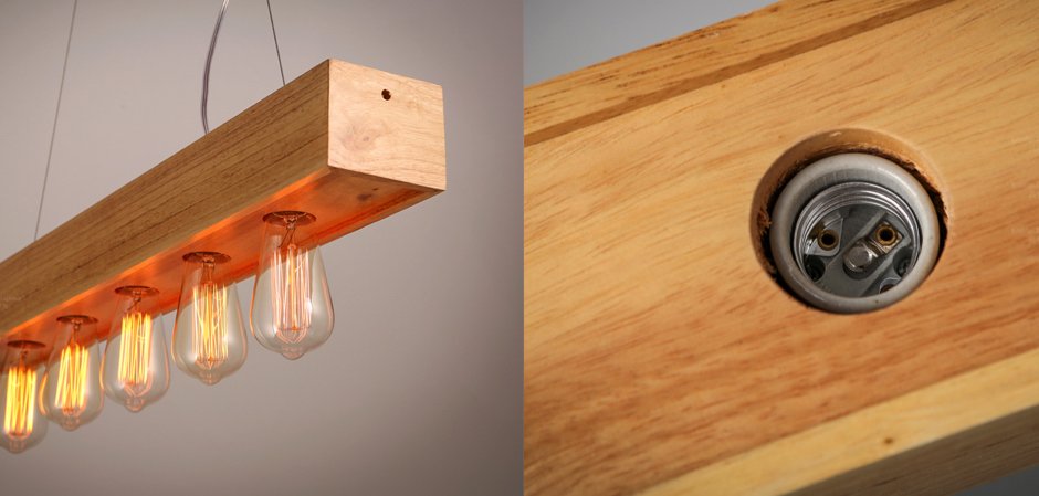 Люстра Loft Wooden Lighting Line Pendant Люстра Loft Wooden Lighting Line Pendant - Loft-Concept в Костроме