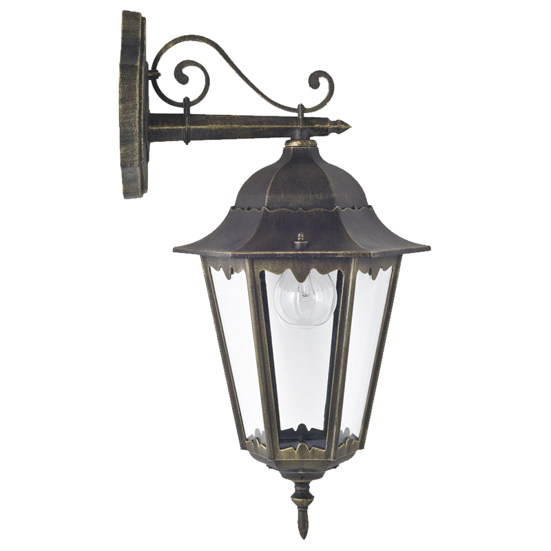 Уличный светильник Leclerc sconce II Винтажный черный Прозрачное Стекло Уличный светильник Leclerc sconce II Винтажный черный Прозрачное Стекло в Костроме | Loft Concept