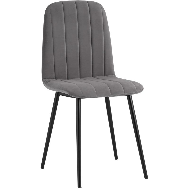 Стул Easy Chair Велюр Темно-Серый цвет Серый Черный Стул Easy Chair Велюр Темно-Серый цвет Серый Черный в Костроме | Loft Concept