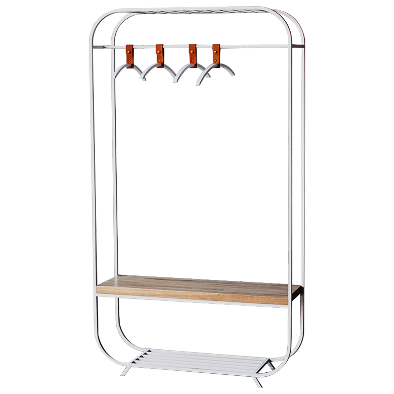 Рейл Hardin White Industrial Metal Rust Clothes Rail Белый Светлый дуб Рейл Hardin White Industrial Metal Rust Clothes Rail Белый Светлый дуб в Костроме | Loft Concept