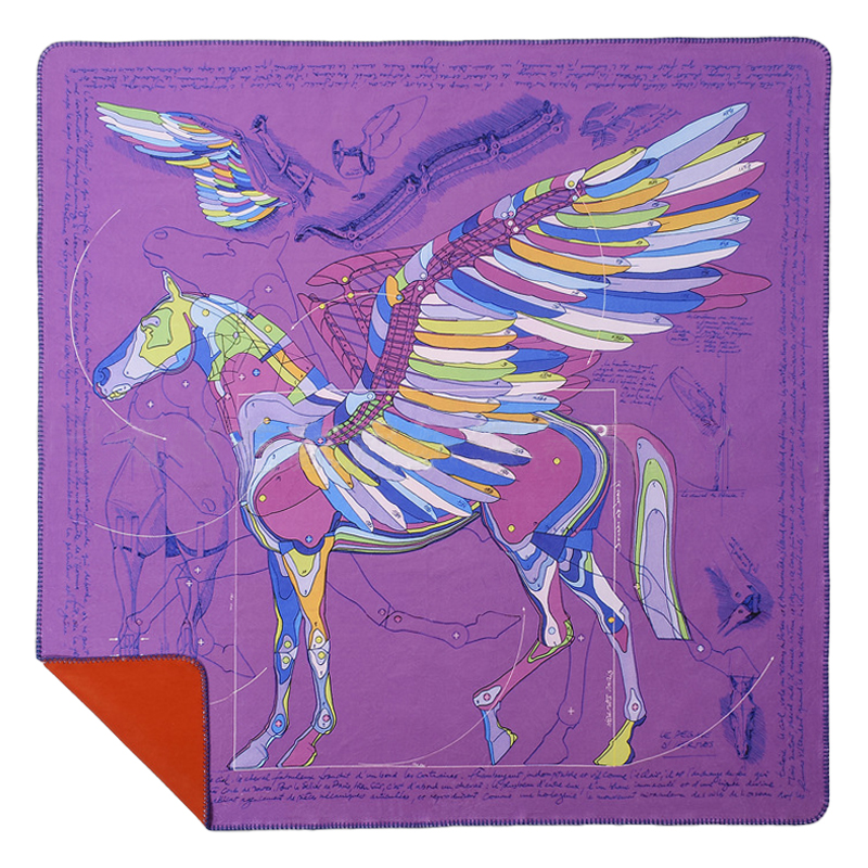Плед Hermes Pegasus Purple Plaid Мульти Лиловый Плед Hermes Pegasus Purple Plaid Мульти Лиловый в Костроме | Loft Concept