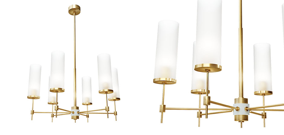 Люстра Дизайнерская Candle Holder из Сатинированной Латуни Люстра Дизайнерская Candle Holder из Сатинированной Латуни - Loft-Concept в Костроме