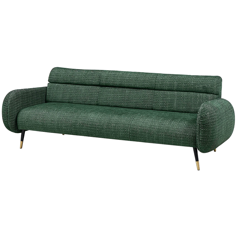 Диван Hebert Green Sofa L Зеленый Зеленый Черный Латунь Диван Hebert Green Sofa L Зеленый Зеленый Черный Латунь в Костроме | Loft Concept