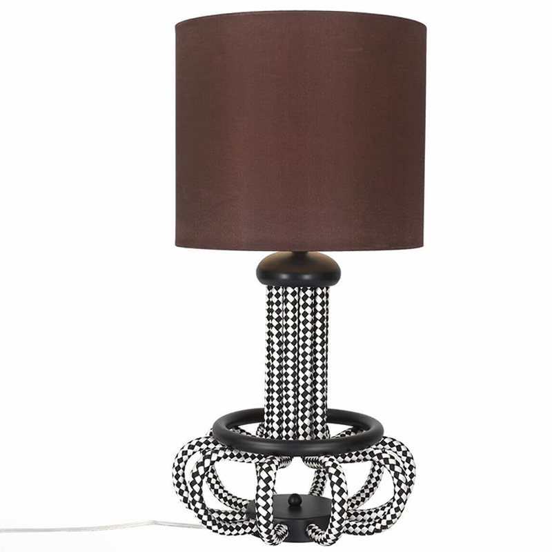 Дизайнерская Настольная лампа Belcalis table lamp Черно-белый Коричневый Дизайнерская Настольная лампа Belcalis table lamp Черно-белый Коричневый в Костроме | Loft Concept