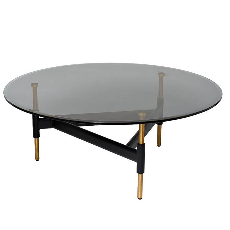 Кофейный стол Monreale Dark Glass Черный Золотой Кофейный стол Monreale Dark Glass Черный Золотой в Костроме | Loft Concept