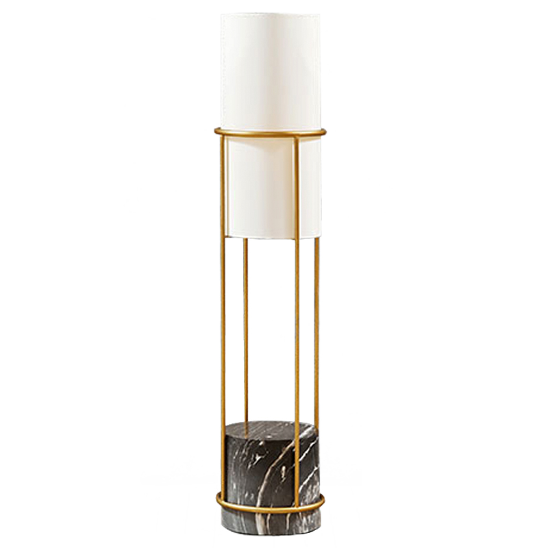 Напольная лампа Delfino Floor lamp Золотой Белый Черный Напольная лампа Delfino Floor lamp Золотой Белый Черный в Костроме | Loft Concept