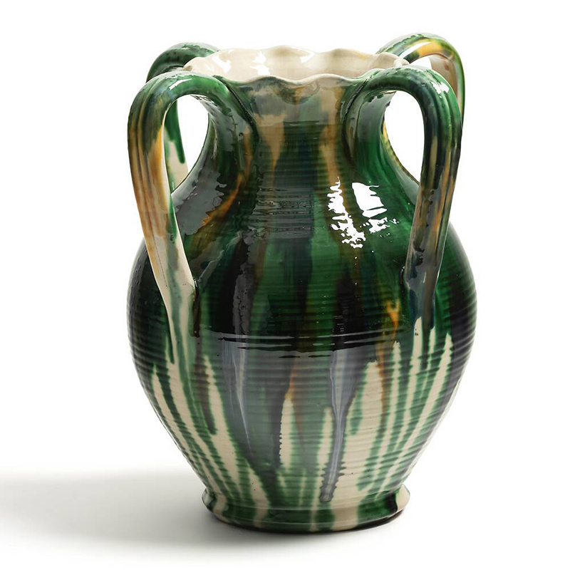 Ваза Faience Vase III Белый Зеленый Желтый Синий Ваза Faience Vase III Белый Зеленый Желтый Синий в Костроме | Loft Concept