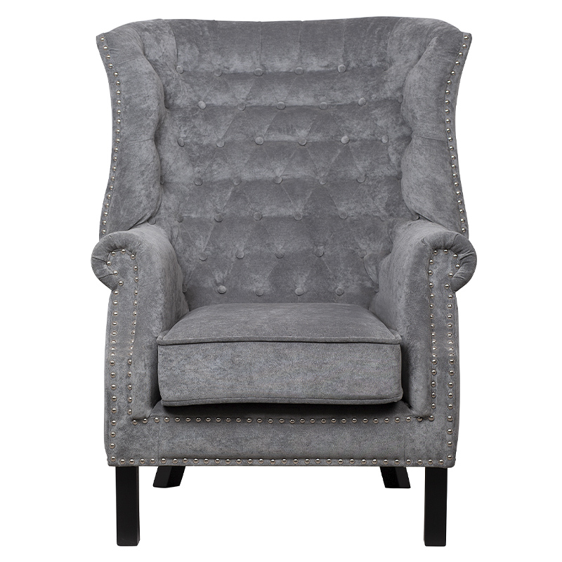 Кресло Charlie Armchair grey velour Серый Кресло Charlie Armchair grey velour Серый в Костроме | Loft Concept