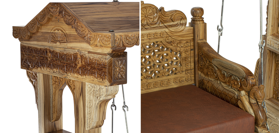 Большие Индийские качели из тика TEAK WOOD SWING Большие Индийские качели из тика TEAK WOOD SWING - Loft-Concept в Костроме