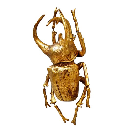 Аксессуар на стену Big Horned Beetle Золотой Аксессуар на стену Big Horned Beetle Золотой в Костроме | Loft Concept