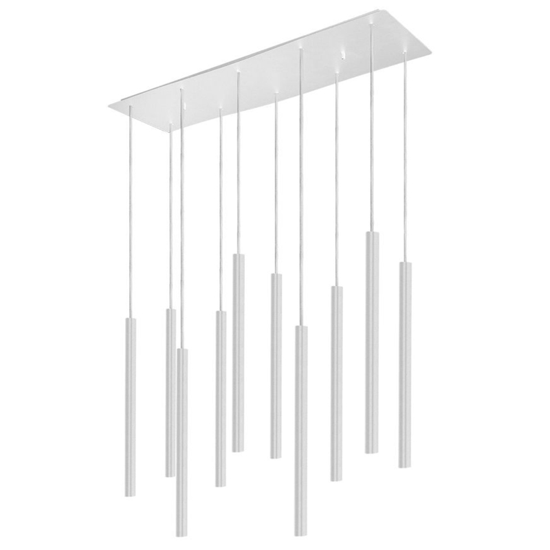 Светильник Trumpet Rectangle White 10 плафонов Белый Светильник Trumpet Rectangle White 10 плафонов Белый в Костроме | Loft Concept
