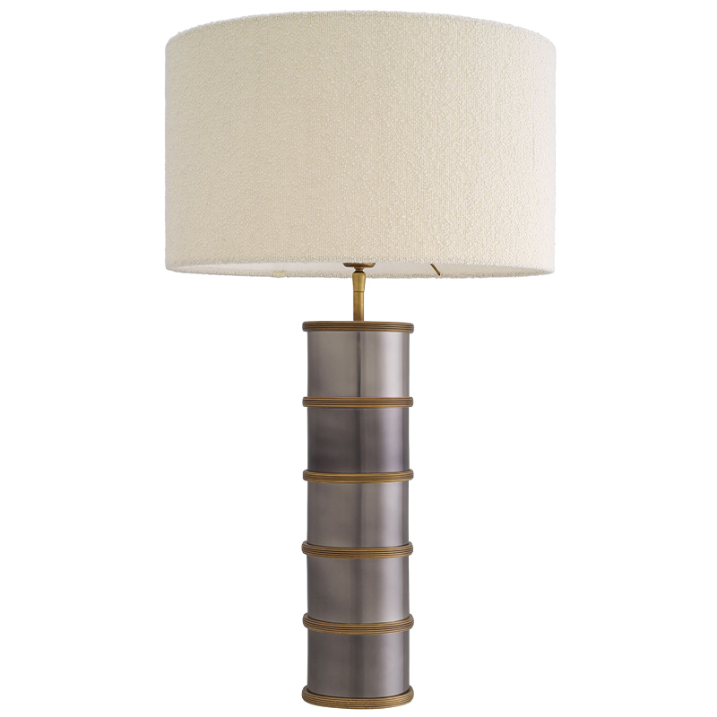 Настольная лампа Eichholtz Table Lamp Ella Латунь Серый Белый Настольная лампа Eichholtz Table Lamp Ella Латунь Серый Белый в Костроме | Loft Concept