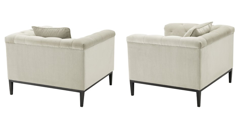 Кресло Eichholtz Chair Cesare Pebble grey Кресло Eichholtz Chair Cesare Pebble grey - Loft-Concept в Костроме