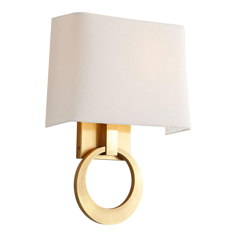 Бра Dana Sconce Brass Ring Латунь Белый Бра Dana Sconce Brass Ring Латунь Белый в Костроме | Loft Concept