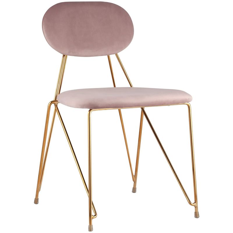 Стул Alice Chair Велюр Пастельно-Розовый Розовый пастельный Золотой Стул Alice Chair Велюр Пастельно-Розовый Розовый пастельный Золотой в Костроме | Loft Concept