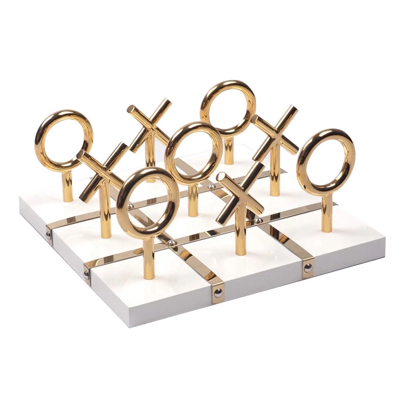 Игра Tic-tac-toe white Белый Глянцевое золото Игра Tic-tac-toe white Белый Глянцевое золото в Костроме | Loft Concept