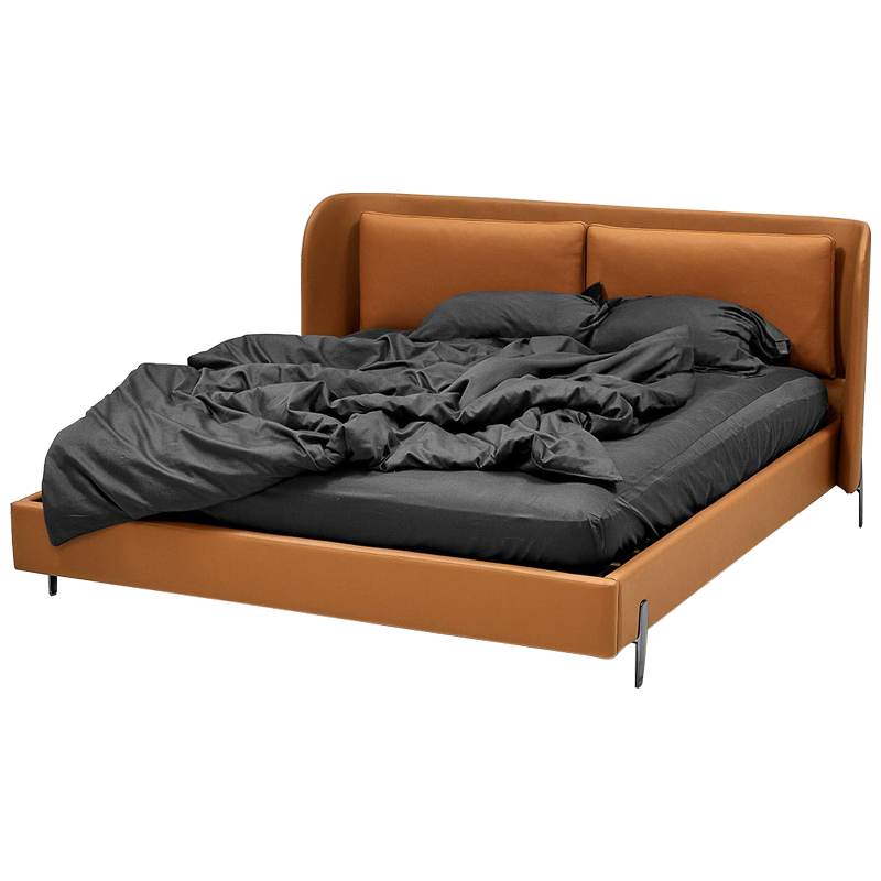 Кровать с закругленным изголовьем и подушками Flores Bed Карамель Кровать с закругленным изголовьем и подушками Flores Bed Карамель в Костроме | Loft Concept