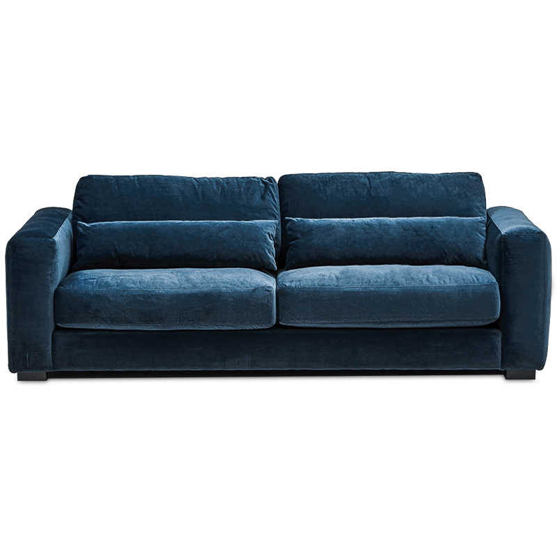 Диван Kleber Sofa blue Темно-синий Черный Диван Kleber Sofa blue Темно-синий Черный в Костроме | Loft Concept
