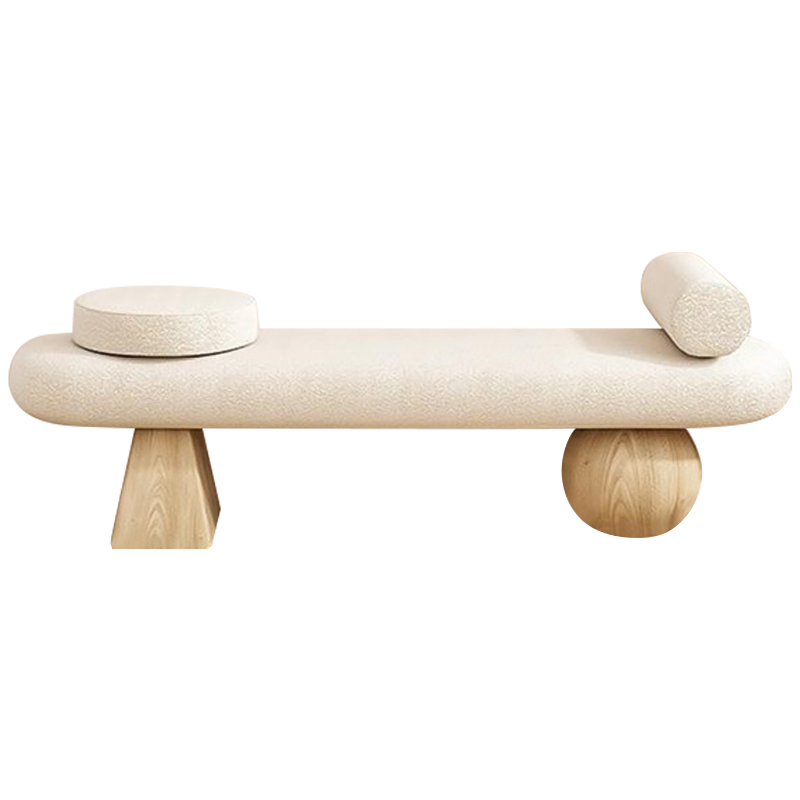Банкетка Hollie Wooden Forms Bench Бежевый Древесина Банкетка Hollie Wooden Forms Bench Бежевый Древесина в Костроме | Loft Concept