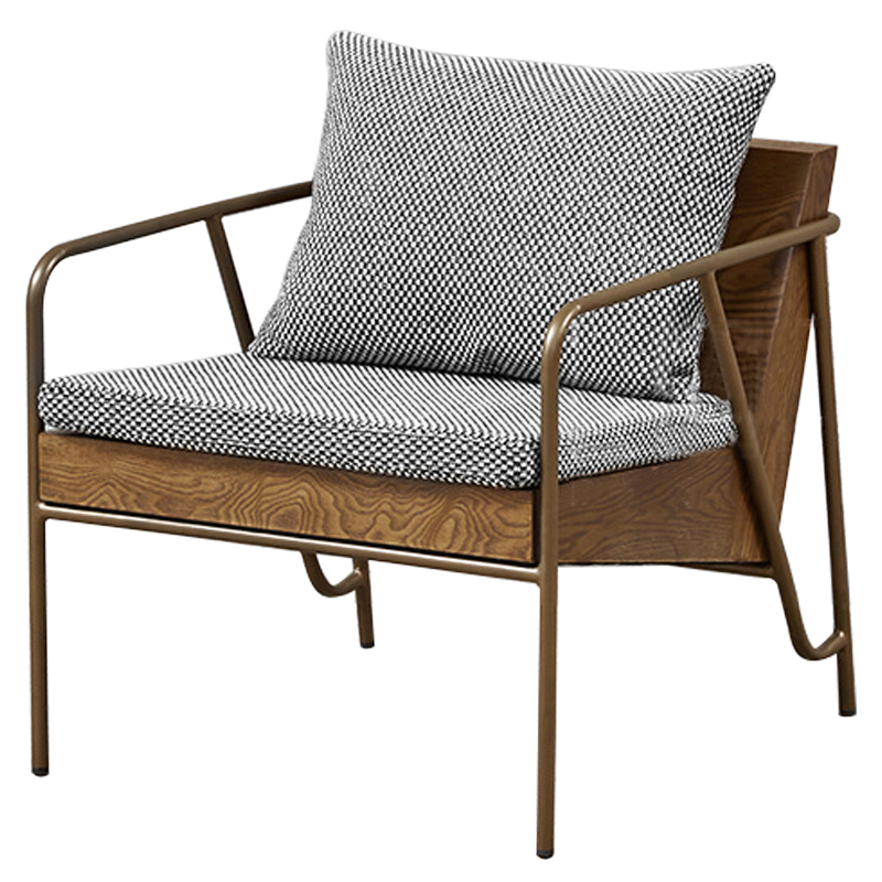 Кресло Markus Armchair Коричневый Латунь Черно-белый Кресло Markus Armchair Коричневый Латунь Черно-белый в Костроме | Loft Concept