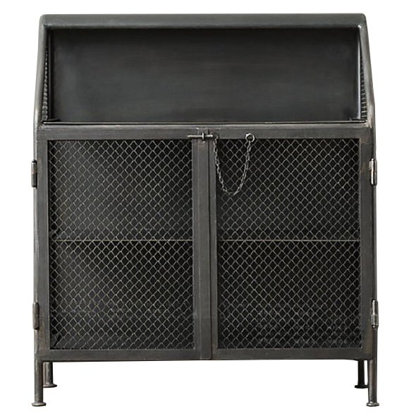 Бар металлический в стиле Лофт Vintage French Factory Bar Cart Черный в Костроме | Loft Concept 