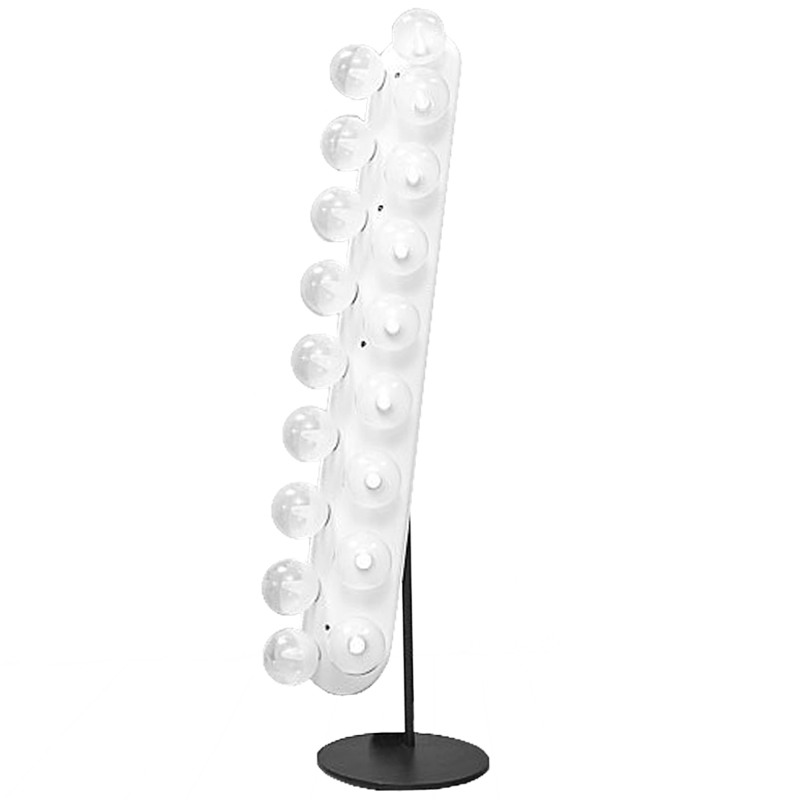 Напольная лампа Venier Floor lamp Белый Черный Напольная лампа Venier Floor lamp Белый Черный в Костроме | Loft Concept