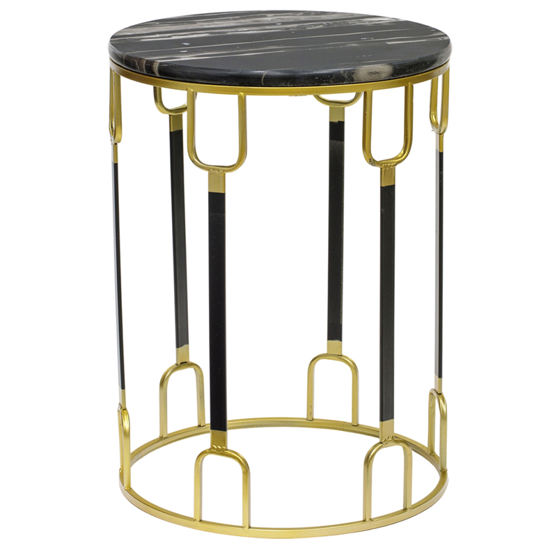 Приставной стол Dorius Side Table black marble high Латунь Черный Черный Мрамор Nero Приставной стол Dorius Side Table black marble high Латунь Черный Черный Мрамор Nero в Костроме | Loft Concept