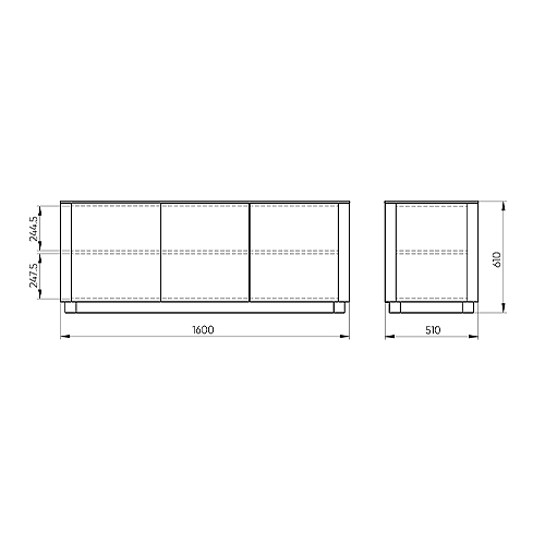 Тумба серо-бежевая с 3-мя дверцами Tammi  в Костроме
