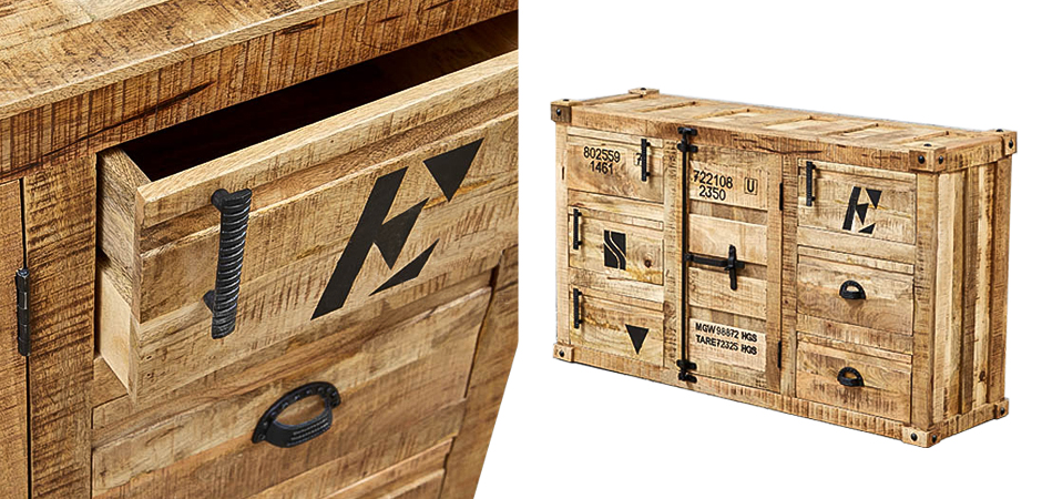Комод деревянный в стиле Лофт Wooden Loft Box Commode Комод деревянный в стиле Лофт Wooden Loft Box Commode - Loft-Concept в Костроме