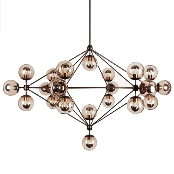 Люстра Modo Chandelier 21 Globes Дымчатый (Smoke) Люстра Modo Chandelier 21 Globes Дымчатый (Smoke) в Костроме | Loft Concept
