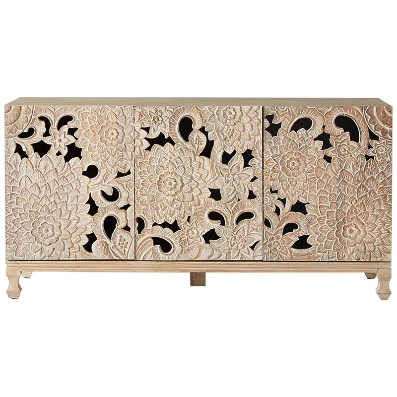 Буфет Handcarved Lotus Media Console Древесина Буфет Handcarved Lotus Media Console Древесина в Костроме | Loft Concept
