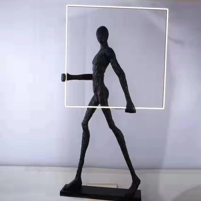 Торшер Man carries light square Черный Торшер Man carries light square Черный в Костроме | Loft Concept