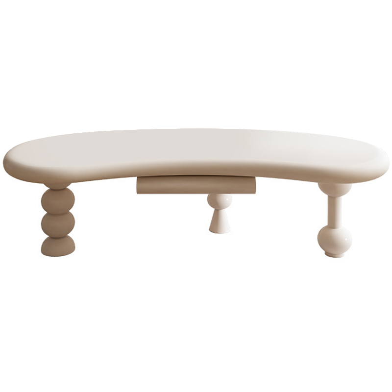 Кофейный стол с ящиком Martina Unique Shape Coffee Table Бежевый Кофейный стол с ящиком Martina Unique Shape Coffee Table Бежевый в Костроме | Loft Concept