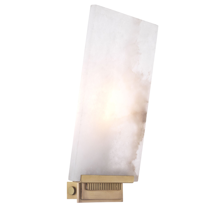 Бра Eichholtz Wall Lamp Mantra Латунь Античная полированная Белый Бра Eichholtz Wall Lamp Mantra Латунь Античная полированная Белый в Костроме | Loft Concept