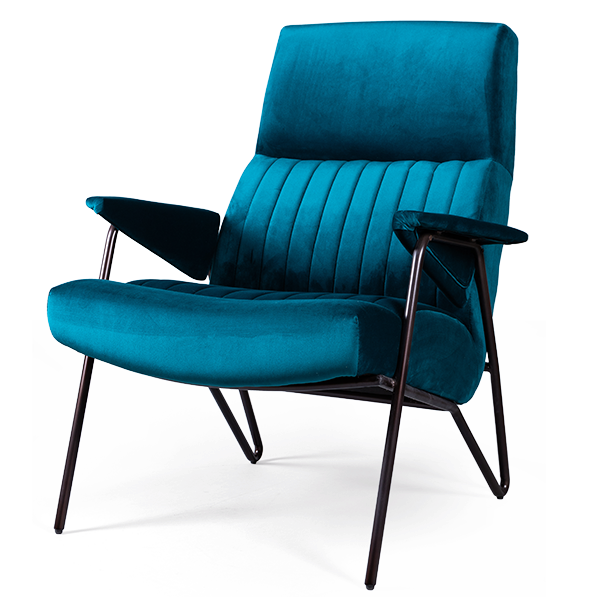 Кресло Solonar blue Синий Черный Кресло Solonar blue Синий Черный в Костроме | Loft Concept