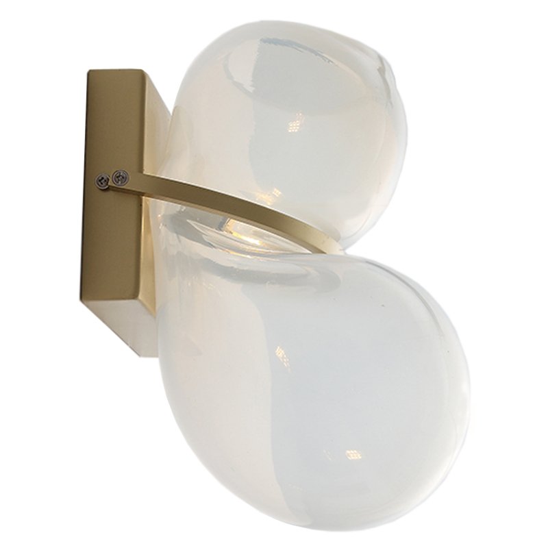 Бра White glass trap wall lamp Латунь Молочный Бра White glass trap wall lamp Латунь Молочный в Костроме | Loft Concept